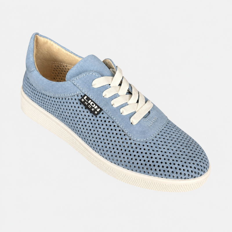 Жіночі мокасини Lion Shoes 12695-1 замшеві кольору джинс
