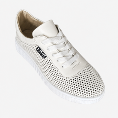 Жіночі мокасини Lion Shoes 12695-2 шкіряні білі