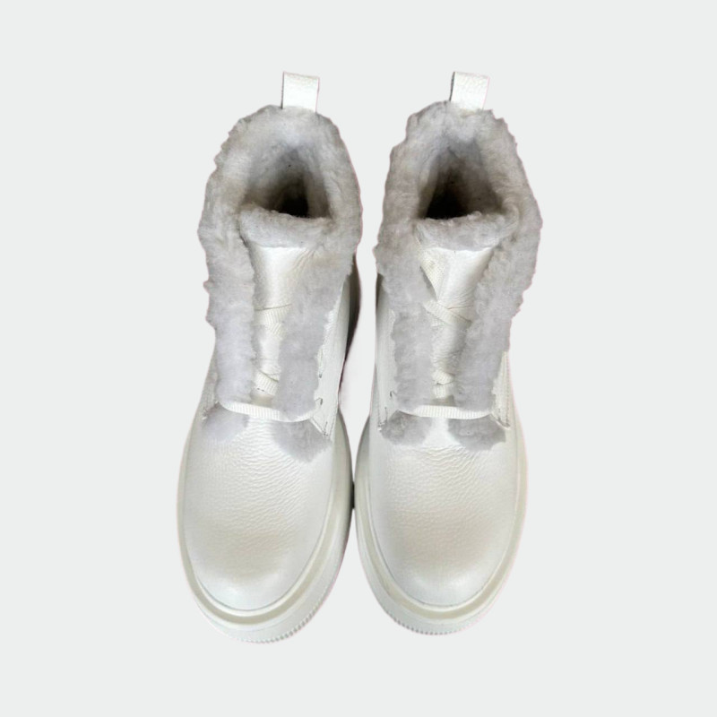 Жіночі зимові черевики Lion Shoes 20124 з натуральної білої шкіри, 40 розмір