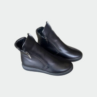 Женские зимние ботинки Lion Shoes PP-869 кожа овчина черные