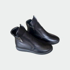 Жіночі зимові черевики Lion Shoes PP-869 шкіра овчина чорні