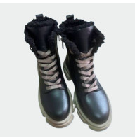 Жіночі зимові черевики Lion Shoes 260378 шкіра овчина чорні