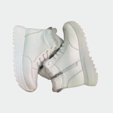 Жіночі зимові черевики Lion Shoes 15524 шкіра овчина білі