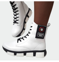 Жіночі зимові черевики Lion Shoes C-378-1 шкіра овчина білі