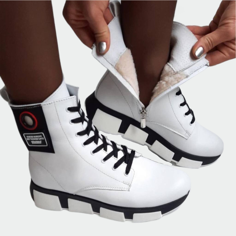 Жіночі зимові черевики Lion Shoes C-378-1 з натуральної шкіри