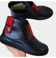 Жіночі черевики Lion Shoes 051123 шкіра овчина чорні