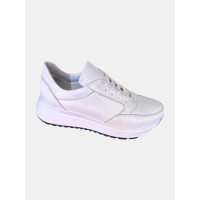 Женские белые кроссовки из натуральной кожи Lion Shoes 58015
