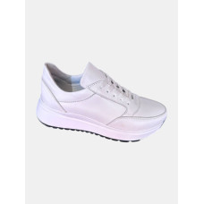 Жіночі білі кросівки із натуральної шкіри Lion Shoes 58015