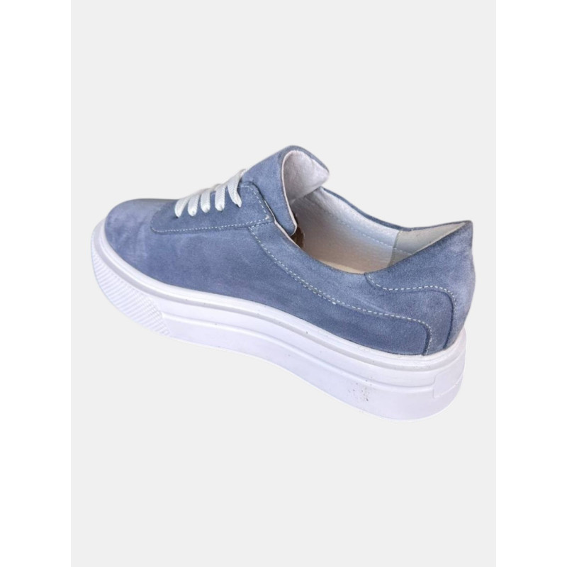Жіночі кеди Lion Shoes 21695 із натуральної замші кольору джинс