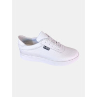 Жіночі білі мокасини із натуральної шкіри Флотар Lion Shoes 05295