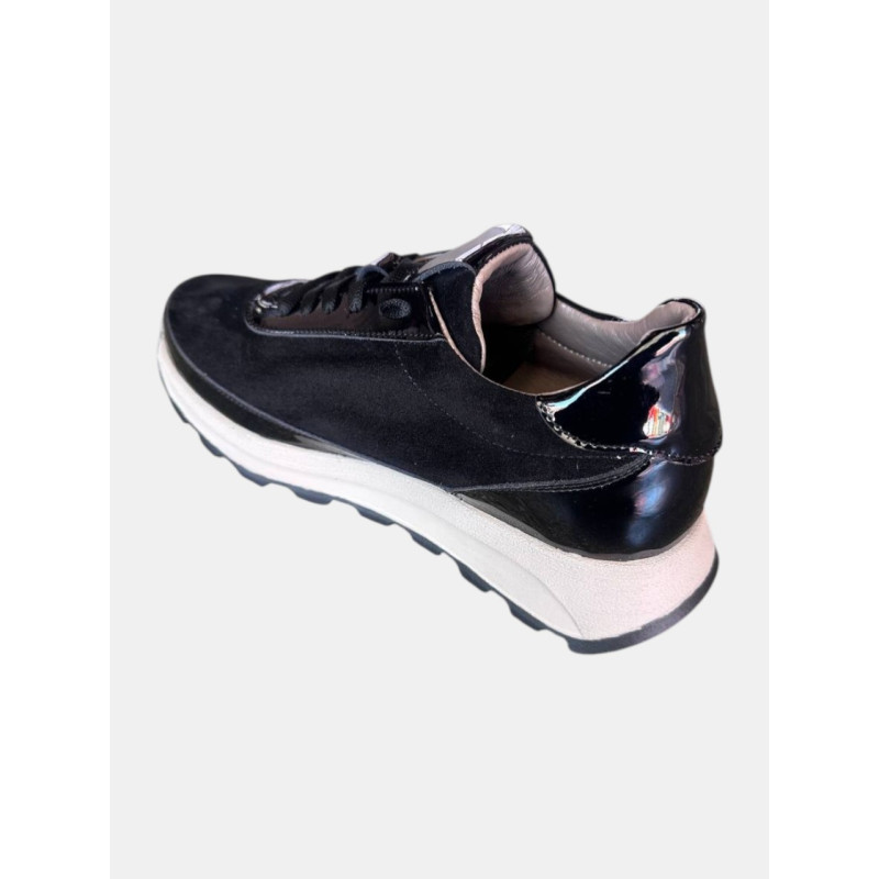 Жіночі чорні кросівки Lion Shoes 400N2 із замші та лакованої шкіри, 38 розмір