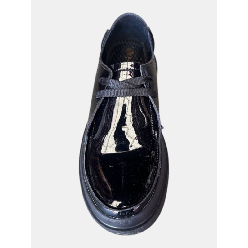 Жіночі чорні туфлі Lion Shoes 261654 із лакованої шкіри