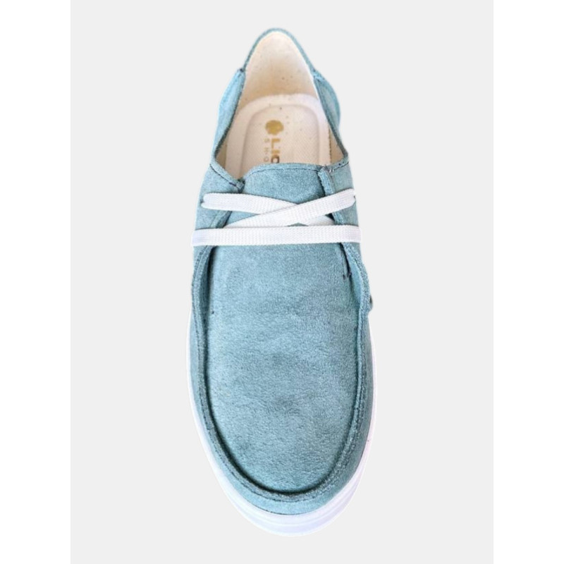 Жіночі бірюзові туфлі Lion Shoes 1641654 із натуральної замші