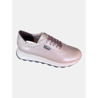 Женские мокко кроссовки из натуральной кожи Lion Shoes 40095