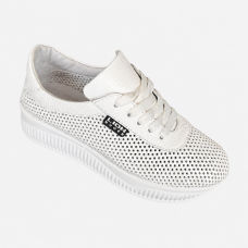 Жіночі мокасини Lion Shoes 59095-1 шкіряні білі