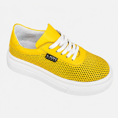 Жіночі мокасини Lion Shoes 21695-1 шкіряні жовті