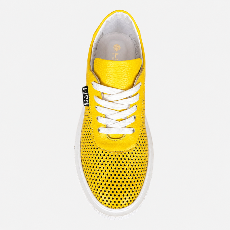 Жіночі мокасини Lion Shoes 21695-1 шкіряні жовті