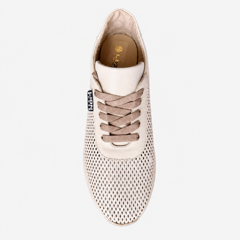 Жіночі мокасини Lion Shoes 59095-2 шкіряні бежеві розмір 36