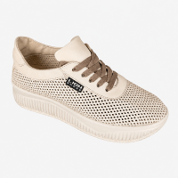 Жіночі мокасини Lion Shoes 59095-2 шкіряні бежеві