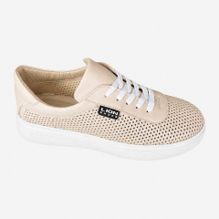 Жіночі мокасини Lion Shoes 05295-3 шкіряні бежеві