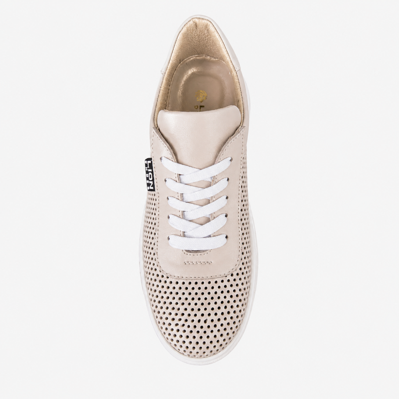 Жіночі мокасини Lion Shoes 05295-3 шкіряні бежеві розмір 41